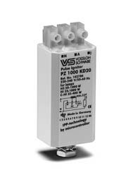 PZ 1000 K D20, 220-240V, Zündgerät / Pulserzündgerät, Zündspannung 5kV, mit Abschaltautomatik Für Halogen-Metalldampflampen (HI) mit einer Zündspannung von 5kV Schraubklemmen: 0,5–2,5 mm² Befe