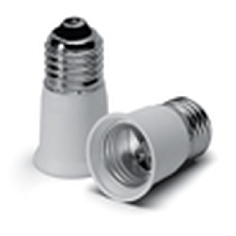 Übergangsfassung aus LPC, E27 auf E27. Zum Einsatz von E27 Lampen in E27 Leuchten. 1 Stück 