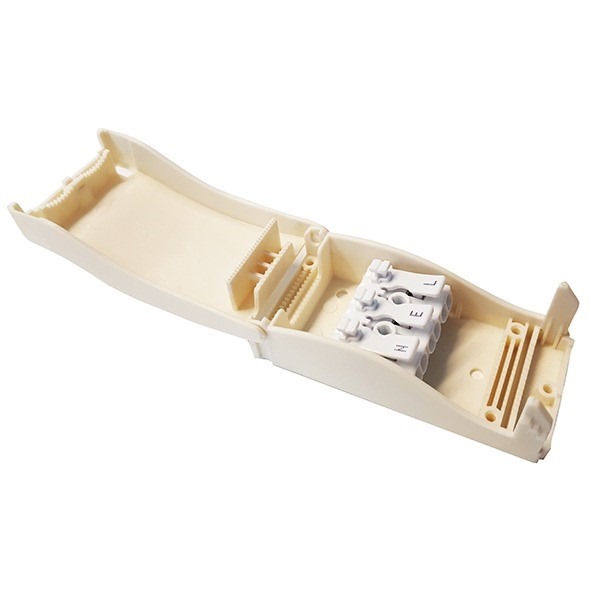 Anschlussbox 230V L-N-PE für Hoch- und Niedervoltleuchten  Lüsterklemme mit Betätigungshebel (Schnellanschluss) Eingangsklemme: 2x0,5-2,5mm², 1x0,5-0,75mm²  Ausgangsanschluss: 2x0,5-2,5mm² Anschlussbox 230V L-N-PE für Hoch- und Niedervoltleuchten  Lüsterklemme mit Betätigungshebel (Schnellanschluss) Eingangsklemme: 2x0,5-2,5mm², 1x0,5-0,75mm²  Ausgangsanschluss: 2x0,5-2,5mm²