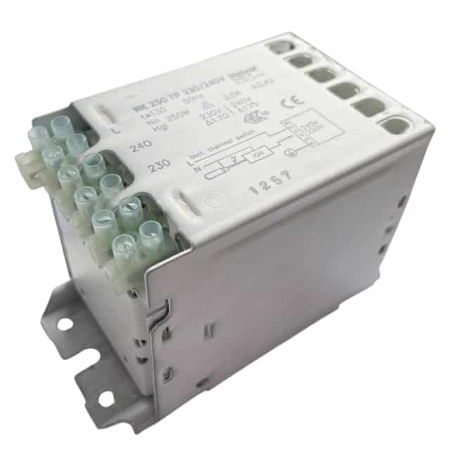NK 250 TP 230/240V Vorschaltgerät konventionell 250W für Natriumdampflampen (HI/HS), für 250W Abmessung: 135x700x850mm  Gewicht: 3.1kg  Auslaufartikel; Restbestand auf 1 Stück begrenzt
