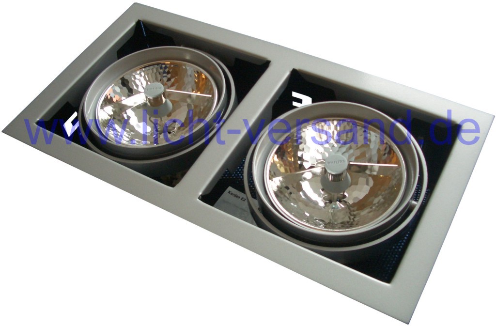 Kardanische Einbauleuchte für 2 x QR111 / QT111 HalogenlampeAuslaufartikel